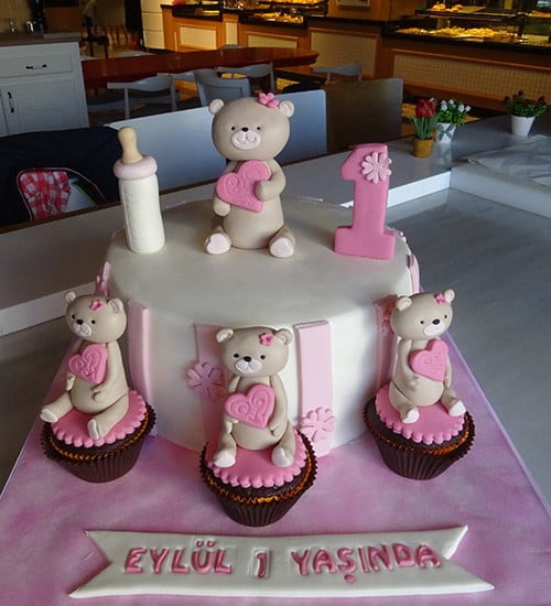 Ayıcıklı Pasta Butik Pasta, Cupcake, Kurabiye