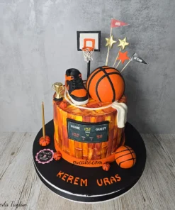 Basketbol Temalı Butik Pasta