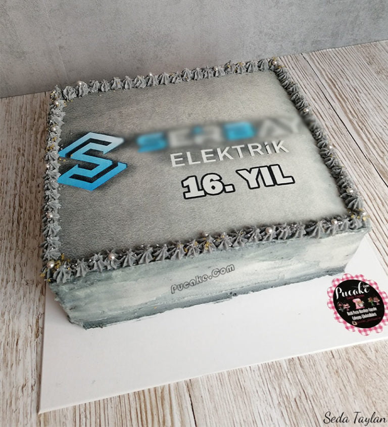 Elektrik Firması Resimli Pasta Pucake Pasta