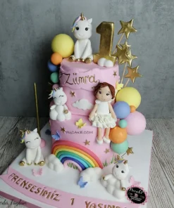 Alternative view of Unicorn Sevimli Kız Pasta