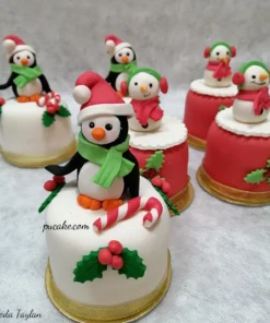 Penguen Yılbaşı Pastası