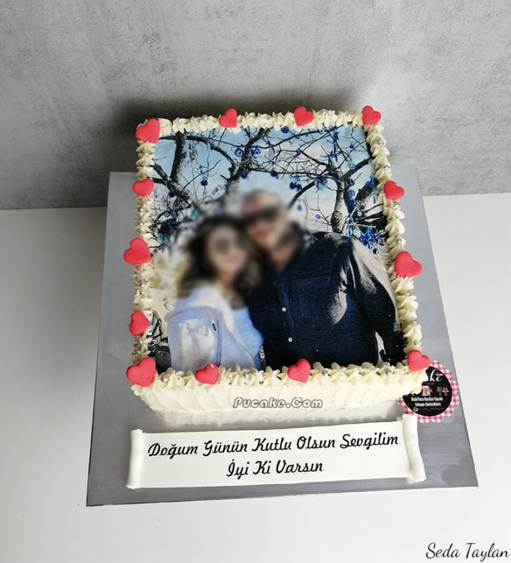 Sevgililer Günü Resimli Pasta (Ankara)