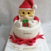 Yeni Yıl Noel Baba Tasarım Pasta